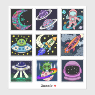 Space Explorers Kids Aufkleberbogen Aufkleber