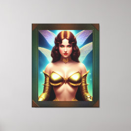Space Fairy of the Golden Age by Xzendor7 Leinwanddruck