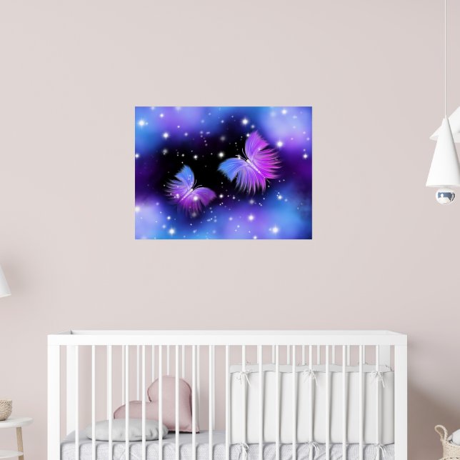 Space Fantasy Butterfets Cosmic Poster (Kinderzimmer 2)