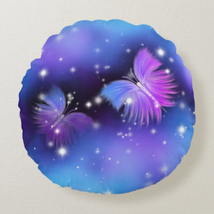 Space Fantasy Butterfets Cosmic Rundes Kissen