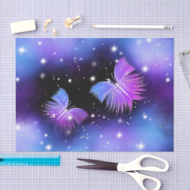 Space Fantasy Butterfets Cosmic Seidenpapier (Handwerk)