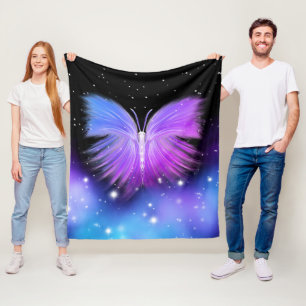 Space Fantasy Butterfly Kosmic Fleecedecke