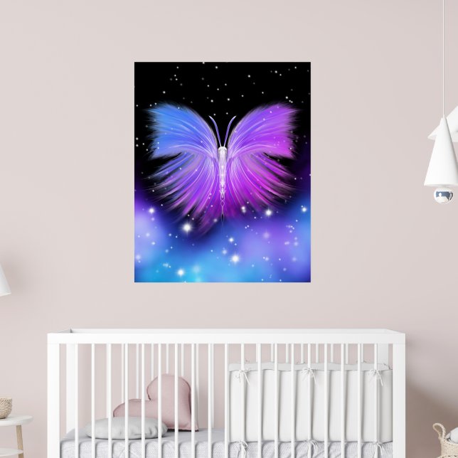 Space Fantasy Butterfly Kosmic Poster (Kinderzimmer 2)