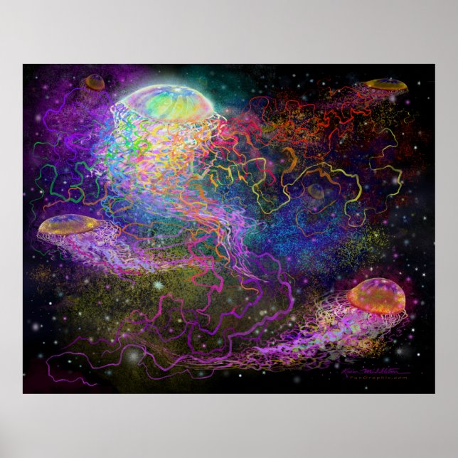 Space Fantasy Tentacles Poster (Vorne)