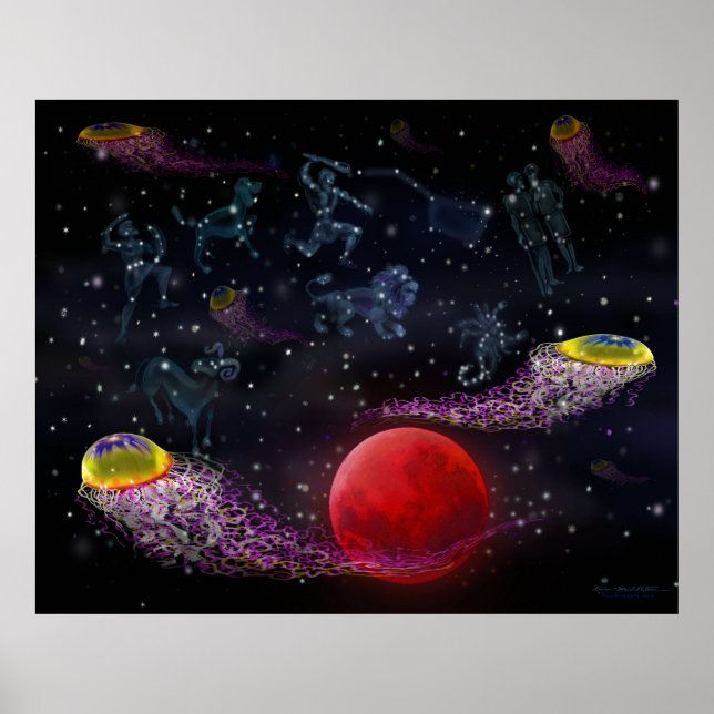 Space Fantasy Tentacles Poster (Vorne)