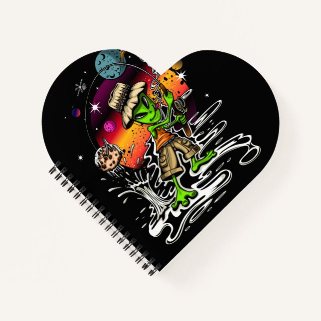 Space Fischer Notizbuch (Vorderseite)