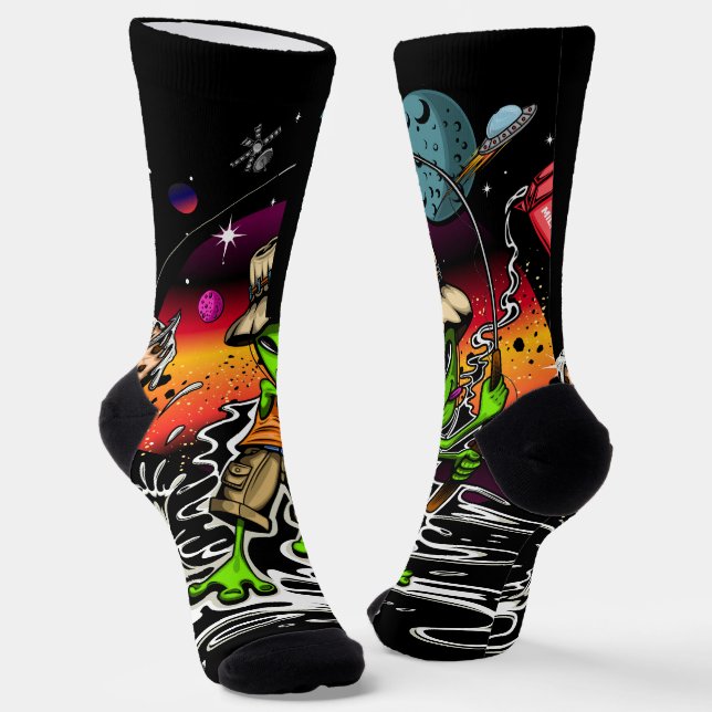 Space Fischer Socken (Gewinkelt)