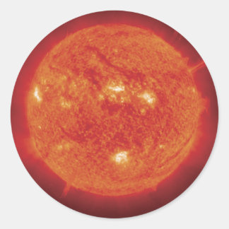 Space Foto Sun Runder Aufkleber