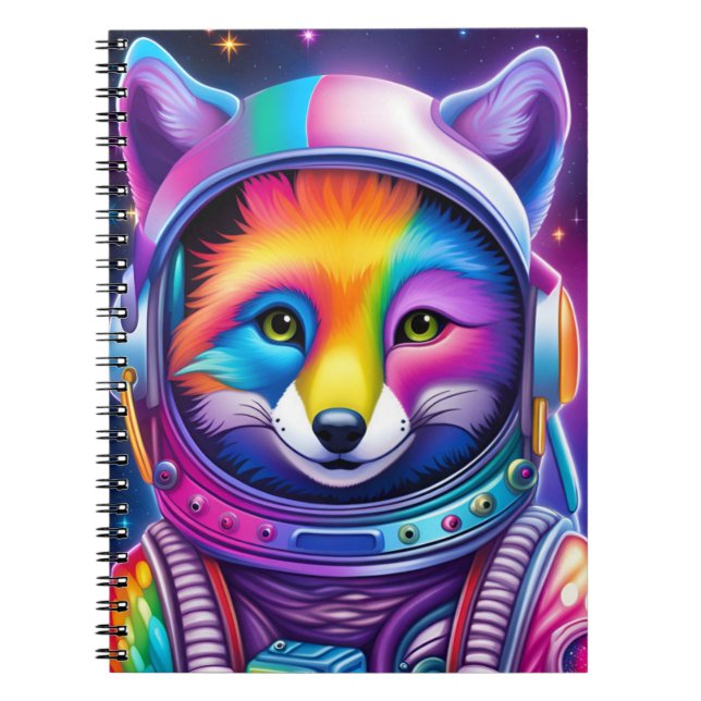 Space Fox-Notebook Notizblock (Vorderseite)