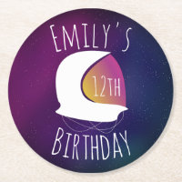 Space Galaxy Astronaut Lila Ombre Birthday Party