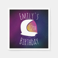 Space Galaxy Astronaut Lila Ombre Birthday Party