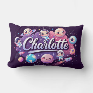 Space Galaxy Charlotte Personalisierte Throw Kisse Lendenkissen