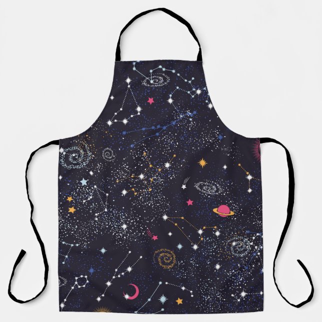 Space Galaxy constellation seamless pattern Schürze (Vorderseite)