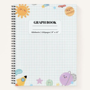 Space Galaxy Graph Spiral Notebook Notizbuch