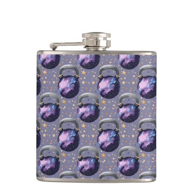 Space Galaxy Kettlebell Flachmann (Vorderseite)