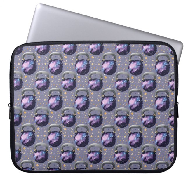 Space Galaxy Kettlebell Laptopschutzhülle (Vorderseite)