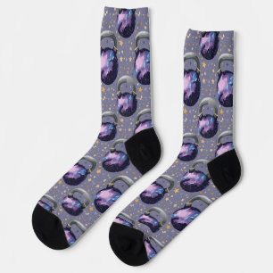 Space Galaxy Kettlebell Socken