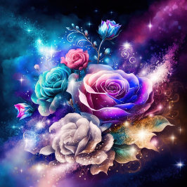 Space Galaxy Rose Jigsaw Puzzle