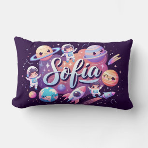Space Galaxy Sofia Personalisierte Keuchkissen Lendenkissen