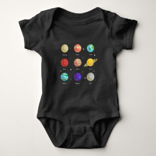 Space Galaxy Solar Planets Venus Mars Jupiter Uran Baby Strampler