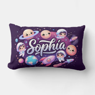 Space Galaxy Sophia Personalisierte Keuchkissen Lendenkissen
