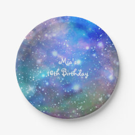 Space Galaxy Spacy Geburtstagsparty Teller