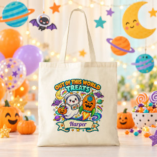 Space Ghost Kids Halloween-Süßigkeiten-Tasche Tragetasche