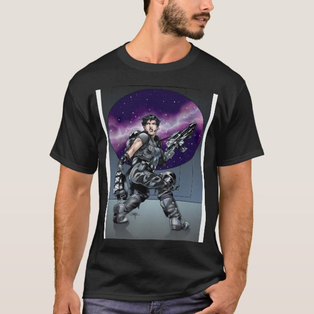 Space Girl Soldier T-Shirt (Vorderseite)