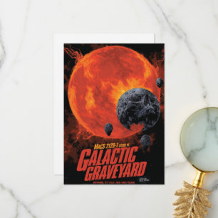 Space Graveyard Halloween Galaxie der Horror Dankeskarte