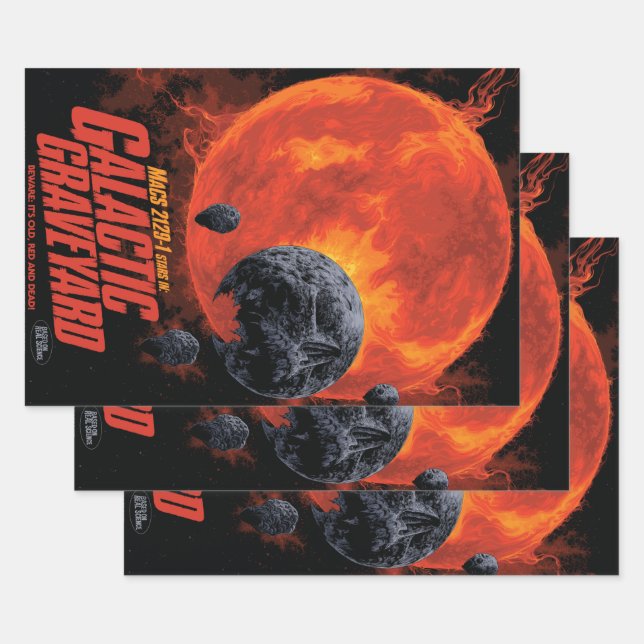 Space Graveyard Halloween Galaxie der Horror Geschenkpapier Set (Set)