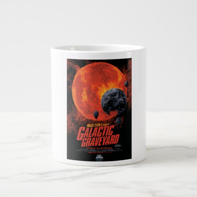 Space Graveyard Halloween Galaxie der Horror Jumbo-Tasse (Vorderseite)