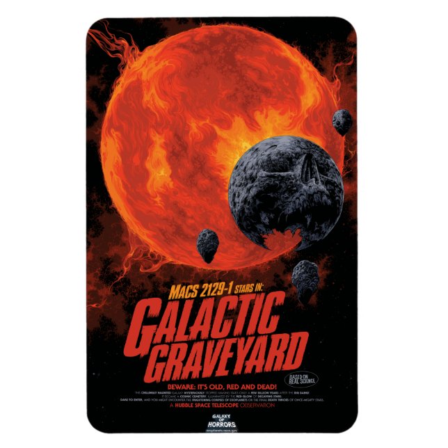 Space Graveyard Halloween Galaxie der Horror Magnet (Vertikal)