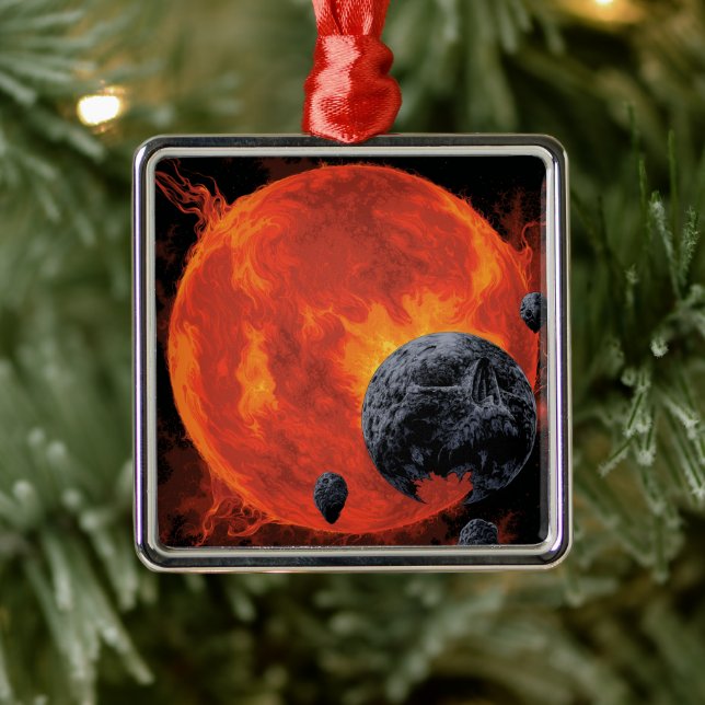 Space Graveyard Halloween Galaxie der Horror Ornament Aus Metall (Baum)
