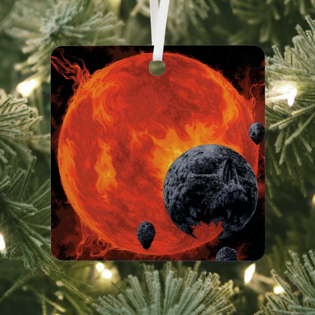Space Graveyard Halloween Galaxie der Horror Ornament Aus Metall (InSitu)