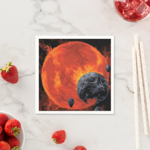 Space Graveyard Halloween Galaxie der Horror Serviette