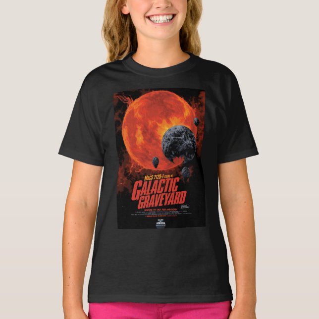 Space Graveyard Halloween Galaxie der Horror T-Shirt (Vorderseite)