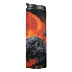 Space Graveyard Halloween Galaxie der Horror Thermosbecher