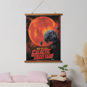 Space Graveyard Halloween Galaxie der Horror Wandteppich Mit Holzrahmen