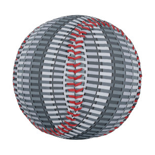 Space Gray Contemporary Stripe Muster Baseball