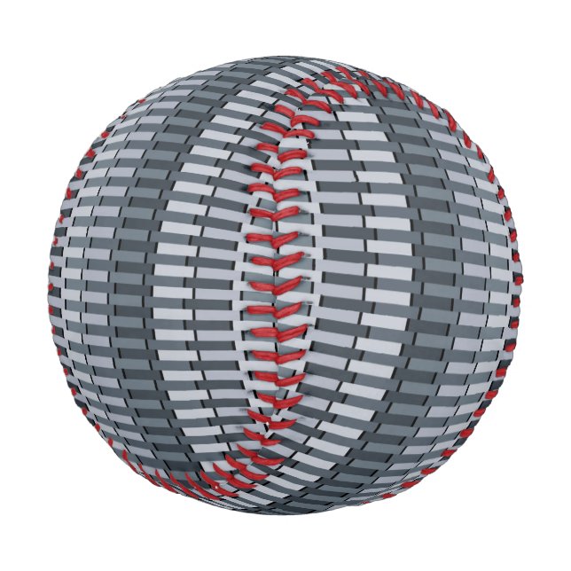 Space Gray Contemporary Stripe Muster Baseball (Schrägansicht)