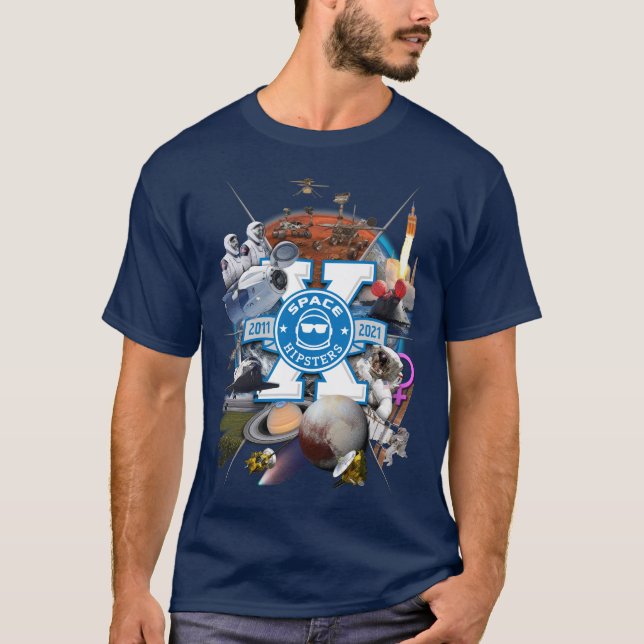 Space Hipsters® X Collage T - Shirt - Männer (Mari (Vorderseite)