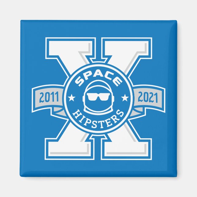 Space Hipsters® X-Logo 2"-Magnet Magnet (Vorne)