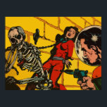 Space Horror - Vintage Science Fiction Comic Kunst Poster<br><div class="desc">Space Horror - Vintage Science Fiction Comic Kunst Vintage Science Fiction, Horror, und Fantasy Illustration Kunst. Fantastische Sammlung Retro-Comic-Buchkunst verfügbar auf T - Shirt, Hüten, Kühlschrankmagneten, Schaltflächen, Buttone, Grußkarten, Postkarten, Taschen, Covers, Dartboards, Handtücher, Dekoratorkrüge, Schürze, Wasserflaschen und viele weitere spannende Geschenkideen. Großhandel erhältlich.</div>