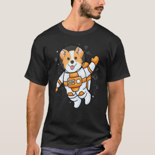 Space  Hund Astronaut Corgi Galaxie  Welpe T-Shirt