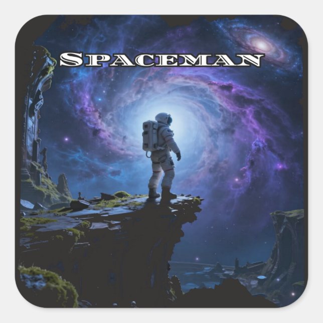 Space is the Final Frontier Quadratischer Aufkleber (Vorderseite)