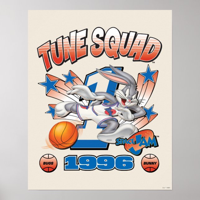 SPACE JAM™ BUGS BUNNY™ #1 Basketball-Grafik Poster (Vorne)