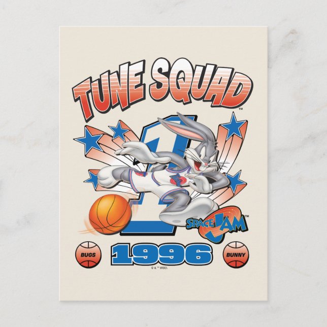 SPACE JAM™ BUGS BUNNY™ #1 Basketball Graphic Postkarte (Vorderseite)