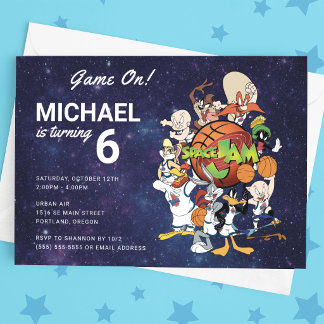 SPACE JAM™ Geburtstagseinladung Einladung
