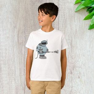 Space Janitor Spraying Stars Sci-Fi Astronaut T-Shirt