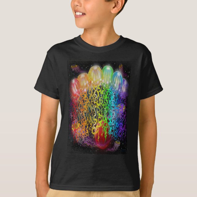 Space Jellyfish Tentacles T-Shirt (Vorderseite)